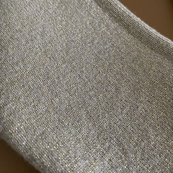 ZARA KIDS GOLD SHIMMER TURTLENECK LONG SLEEVE TOP. Fits women size XS. - Picture 5 of 6